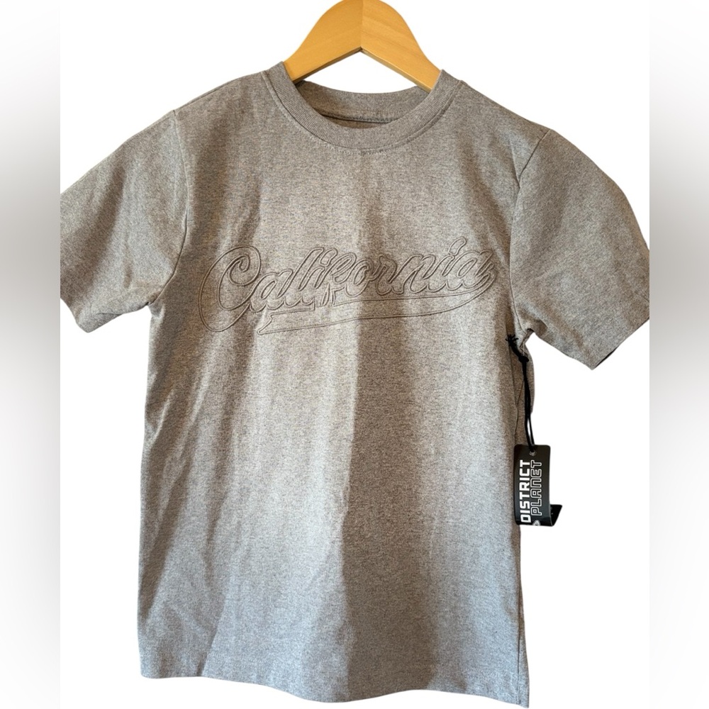 District Gray Short Sleeve Tee with California Script